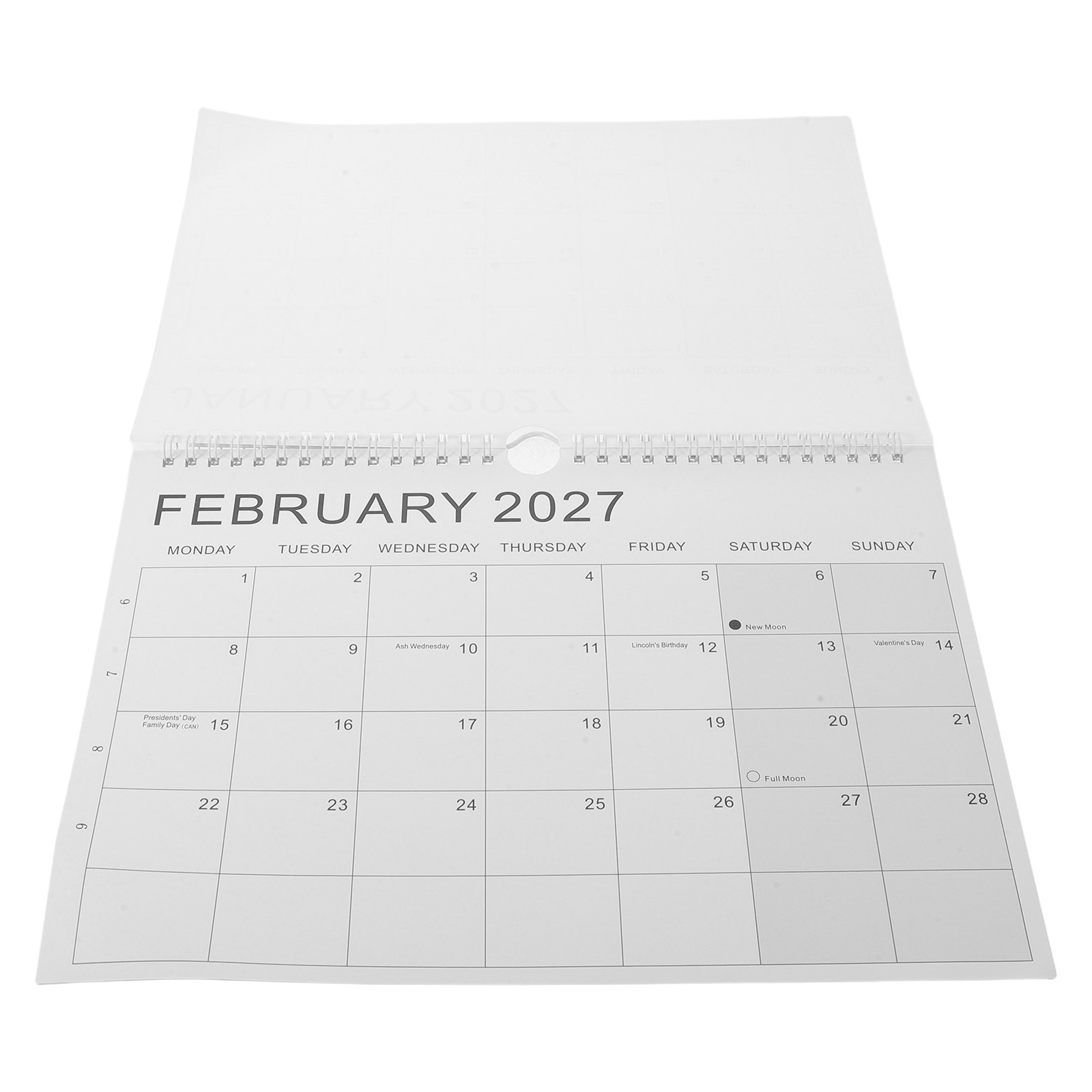 Home Office Wallpaper - ปฏิทินกระดาษ 2027-2028 ปฏิทินติดผนังภาษาอังกฤษ แบบแนวตั้ง ขนาดใหญ่ สำหรับวางแผนรายเดือน