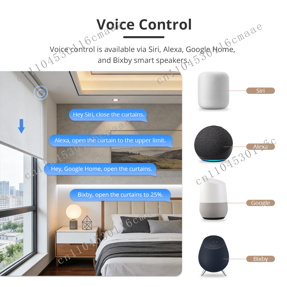 Home Office Google - มอเตอร์ม่านม้วนคุณภาพสูงแบบชาร์จไฟได้ รองรับแผงโซลาร์เซลล์ ใช้ได้ในสำนักงาน ห้องน้ำในบ้าน รองรับการควบคุมผ่าน Alexa