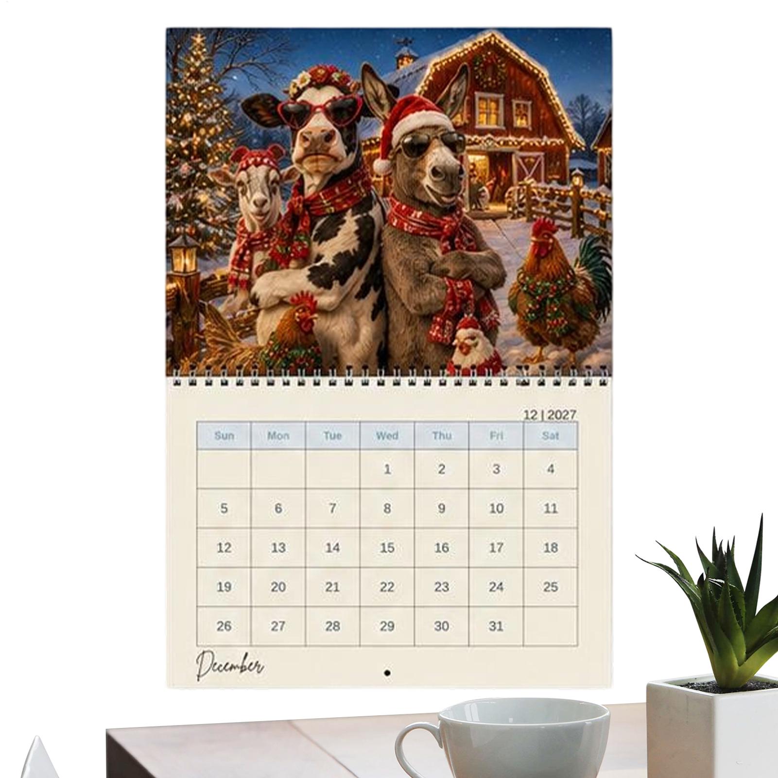 Home Office Wallpaper - ปฏิทินปี 2027 ลายไก่ ปฏิทินแบบกระดาษ 12 เดือน