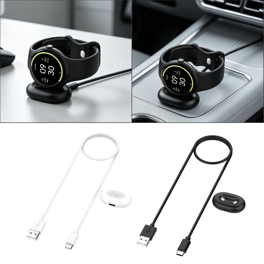 Home Office Google - แท่นชาร์จสำหรับ Google Pixel Watch 4 ดีไซน์แยกส่วนแบบแม่เหล็ก