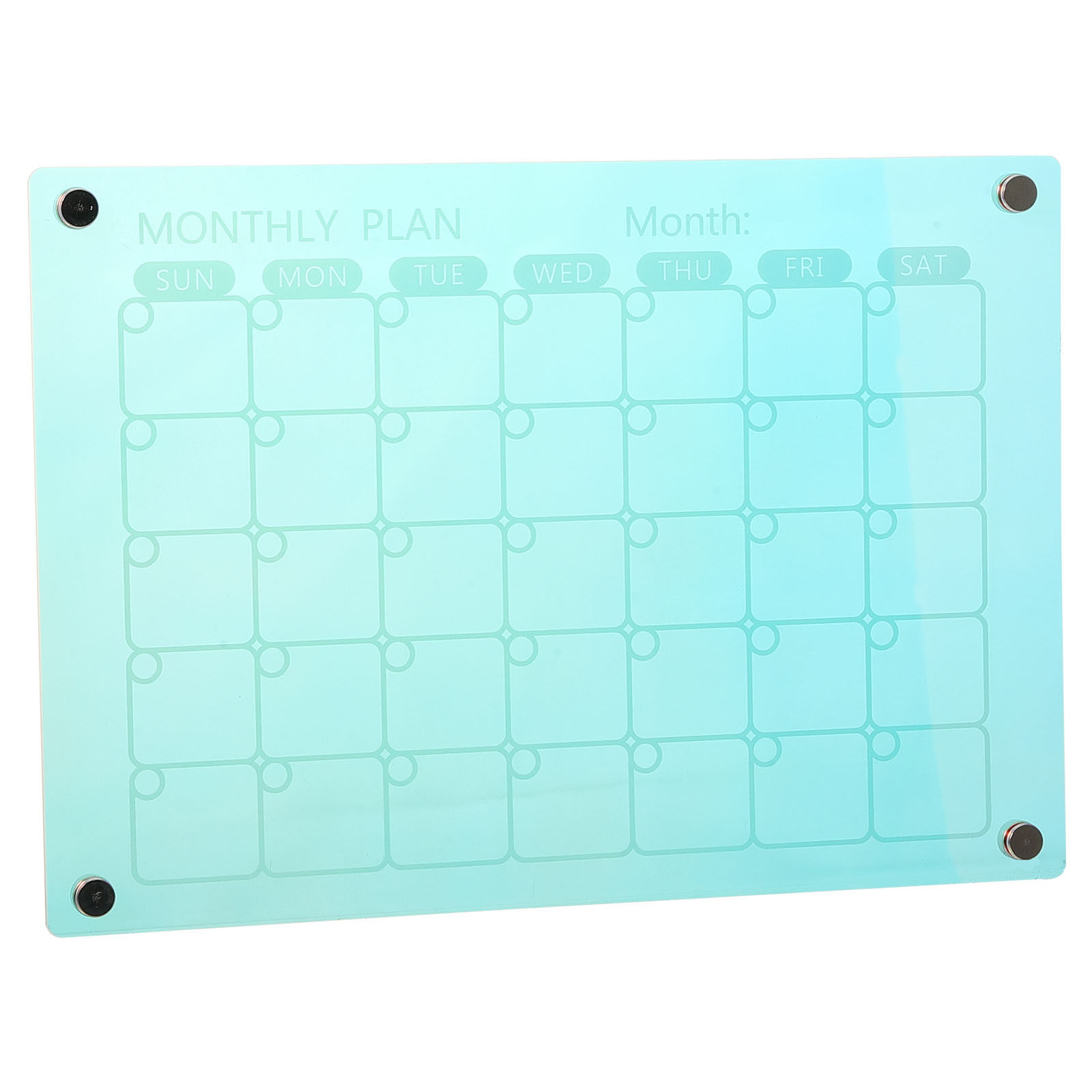 Magnetic Calendar Board - กระดานวางแผนรายเดือนแบบแม่เหล็กอะคริลิก ปฏิทินลบได้สำหรับติดตู้เย็น ผนัง โต๊ะทำงาน ตู้เย็น อุปกรณ์จัดระเบียบ