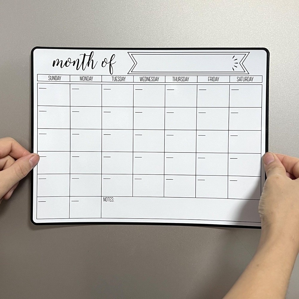 Magnetic Calendar Board - ปฏิทินแม่เหล็กแบบแห้งลบได้ ใหม่ ทำความสะอาดง่าย ใช้ซ้ำได้ กระดานข้อความติดตู้เย็น ติดผนัง