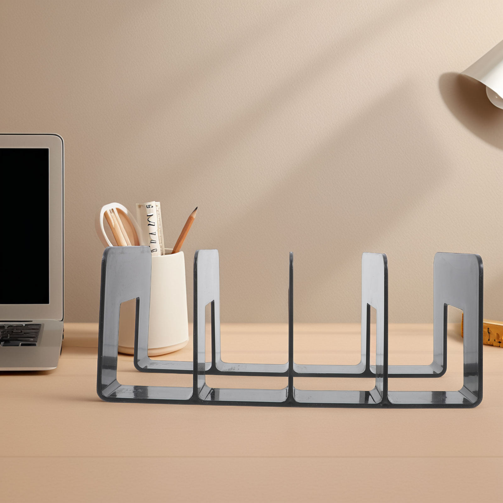 Home Office With Bookshelves - ที่จัดเก็บหนังสือแบบหลายช่องสำหรับโต๊ะทำงาน สำนักงาน บ้าน ห้องสมุด ชั้นวางหนังสือ ที่วางนิตยสาร