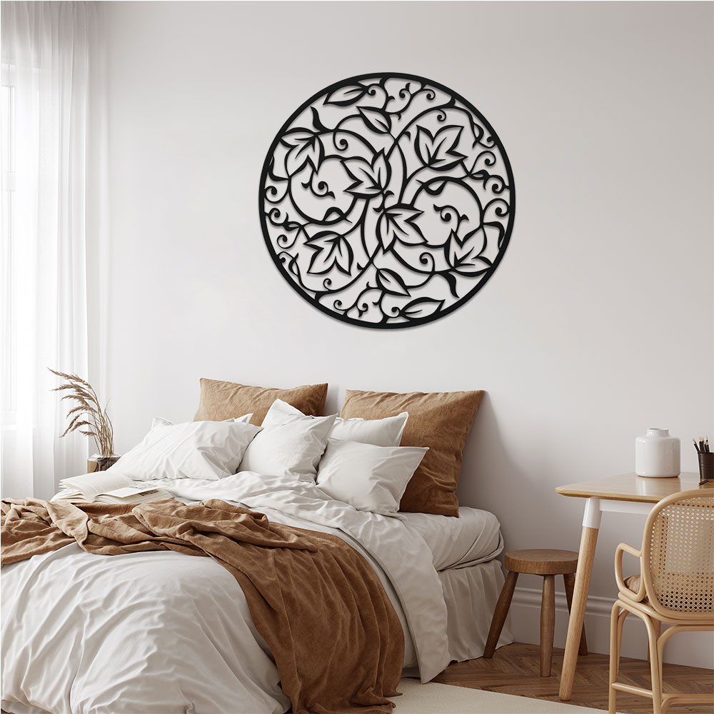 Home Office Yoga Room - Elegant โลหะสีดํา Mandala Wall Art,Bohemian Spiritual