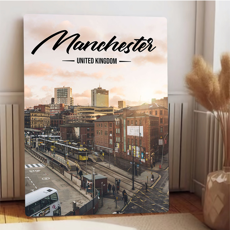 Manchester Skyline UK Metal Wa - Home Office Of Uk บทวิจารณ์และราคา