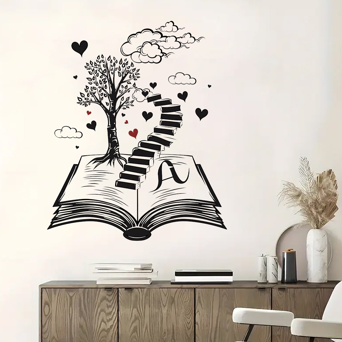 สติกเกอร์ติดผนังสำหรับห้องรับแ - Home Office Wallpaper บทวิจารณ์และราคา