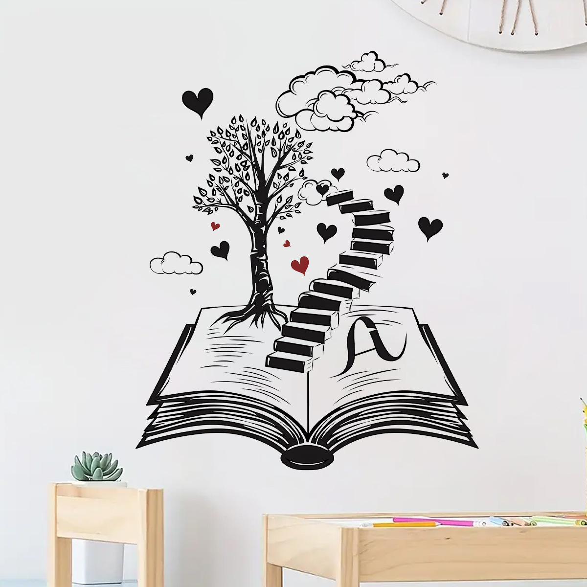 สติกเกอร์ติดผนังสำหรับห้องรับแ - Home Office Wallpaper บทวิจารณ์และราคา