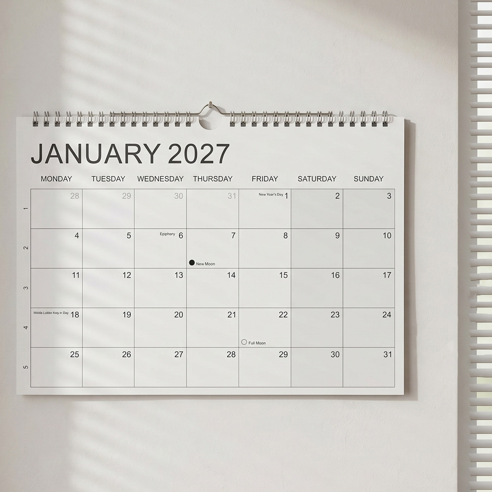 ปฏิทินกระดาษ 2027-2028 ปฏิทินต - Home Office Wallpaper บทวิจารณ์และราคา