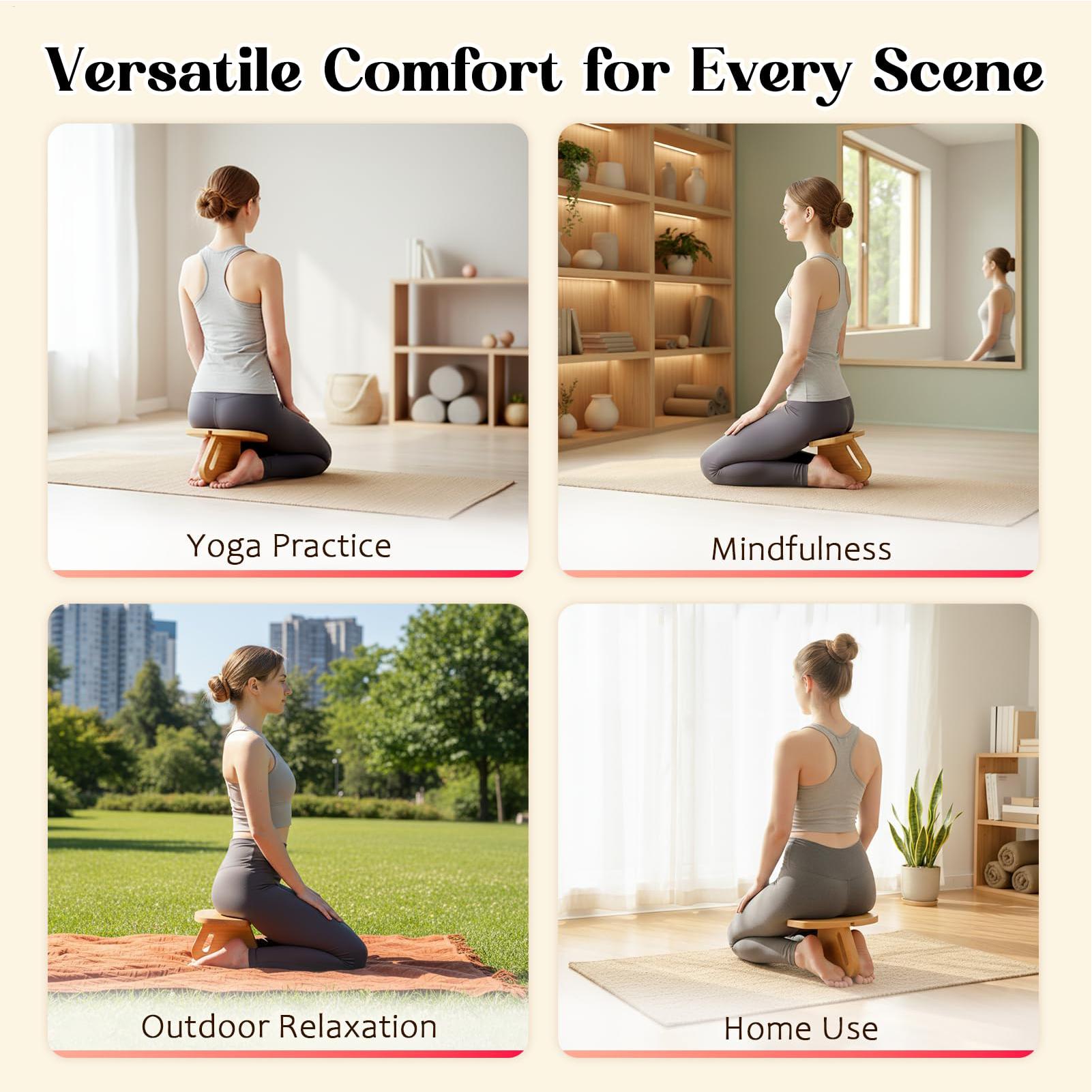 เก้าอี้สวดมนต์ เก้าอี้ไม้สำหรั - Home Office Yoga Room บทวิจารณ์และราคา