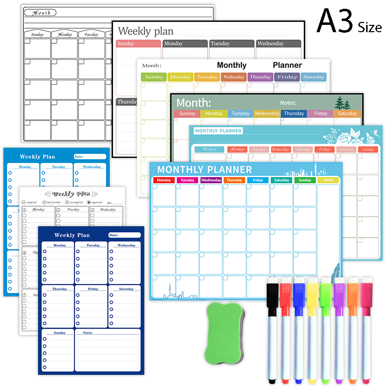 แม่เหล็กรายสัปดาห์รายเดือนปฏิท - Magnetic Calendar Board บทวิจารณ์และราคา