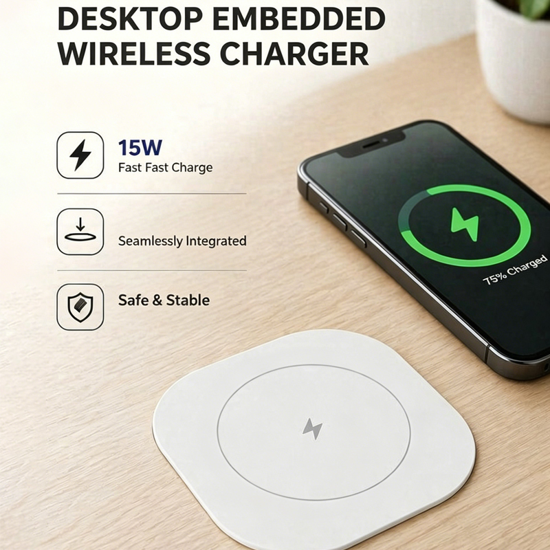 แท่นชาร์จไร้สายในตัว 15W แบบฝั - Home Office Of Uk บทวิจารณ์และราคา