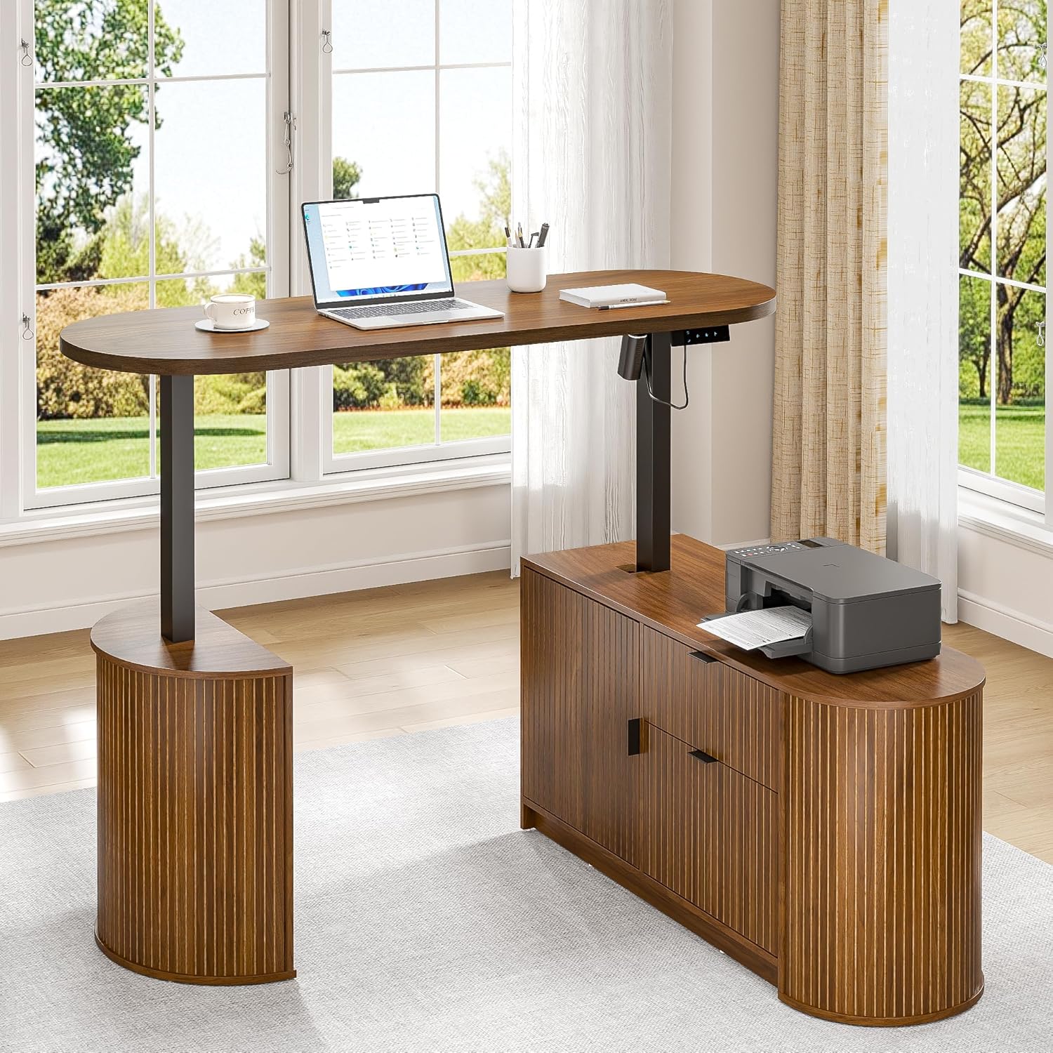 โต๊ะทำงานไฟฟ้าทรงตัวแอลสไตล์มิ - Standing Desk Electric บทวิจารณ์และราคา