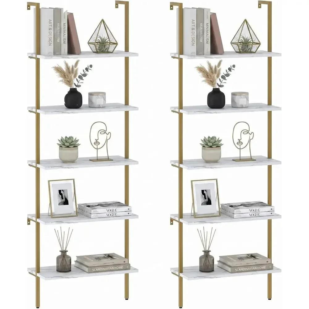 ชั้นวางของติดผนัง 5 ชั้น สีขาว - Home Office With Bookshelves บทวิจารณ์และราคา