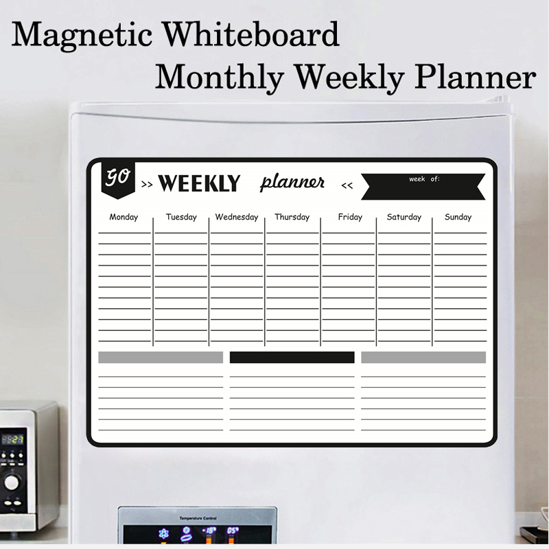 A3 ขนาดแม่เหล็กรายเดือนรายสัปด - Magnetic Calendar Board บทวิจารณ์และราคา