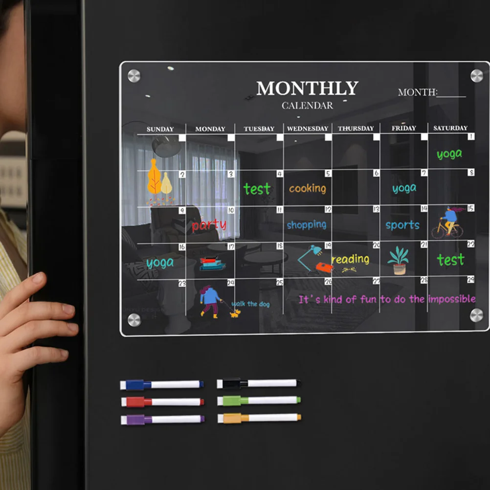 แม่เหล็กตู้เย็น BOARD อะคริลิค - Magnetic Calendar Board บทวิจารณ์และราคา