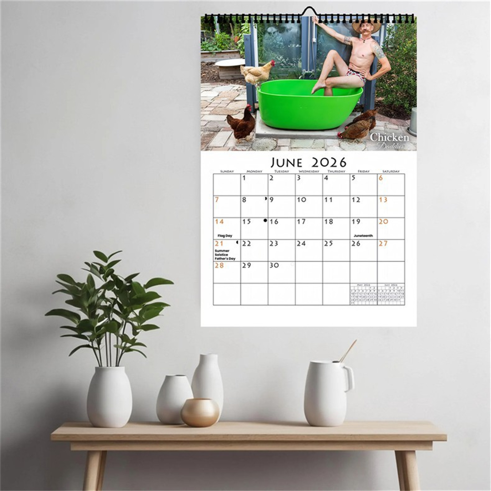 ปฏิทินติดผนังปี 2026 ลายไก่ตลก - Home Office Wallpaper บทวิจารณ์และราคา