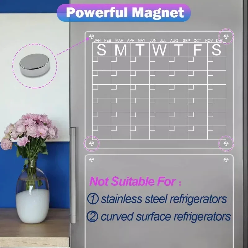 แม่เหล็กตู้เย็นสติกเกอร์อะคริล - Magnetic Calendar Board บทวิจารณ์และราคา