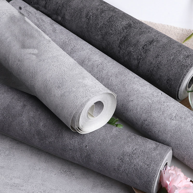 วอลเปเปอร์ลายปูนซีเมนต์สีเทาแบ - Home Office Wallpaper บทวิจารณ์และราคา