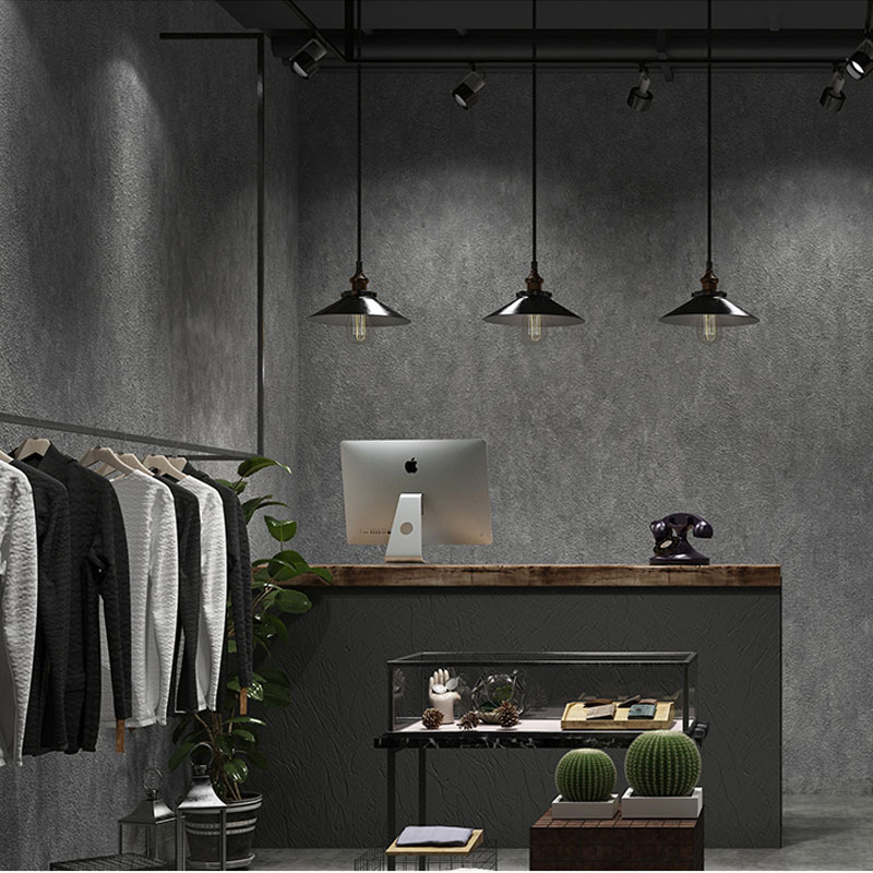 วอลเปเปอร์ลายปูนซีเมนต์สีเทาแบ - Home Office Wallpaper บทวิจารณ์และราคา