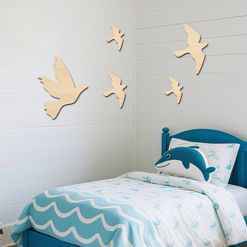5 ชิ้น Fly Birds ป้ายไม้ Seagu - Home Office Yoga Room บทวิจารณ์และราคา