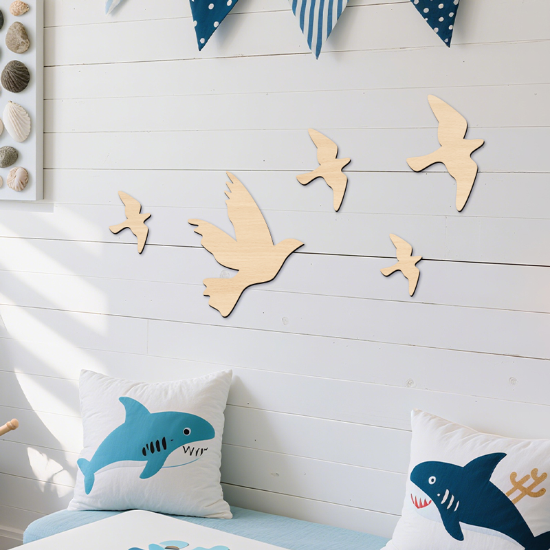 5 ชิ้น Fly Birds ป้ายไม้ Seagu - Home Office Yoga Room บทวิจารณ์และราคา