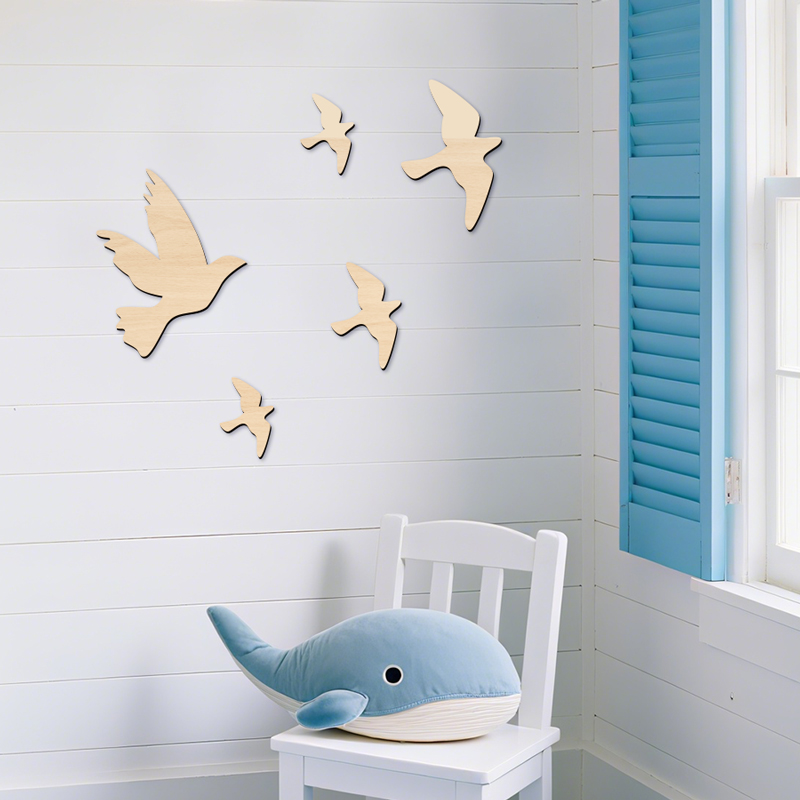 5 ชิ้น Fly Birds ป้ายไม้ Seagu - Home Office Yoga Room บทวิจารณ์และราคา