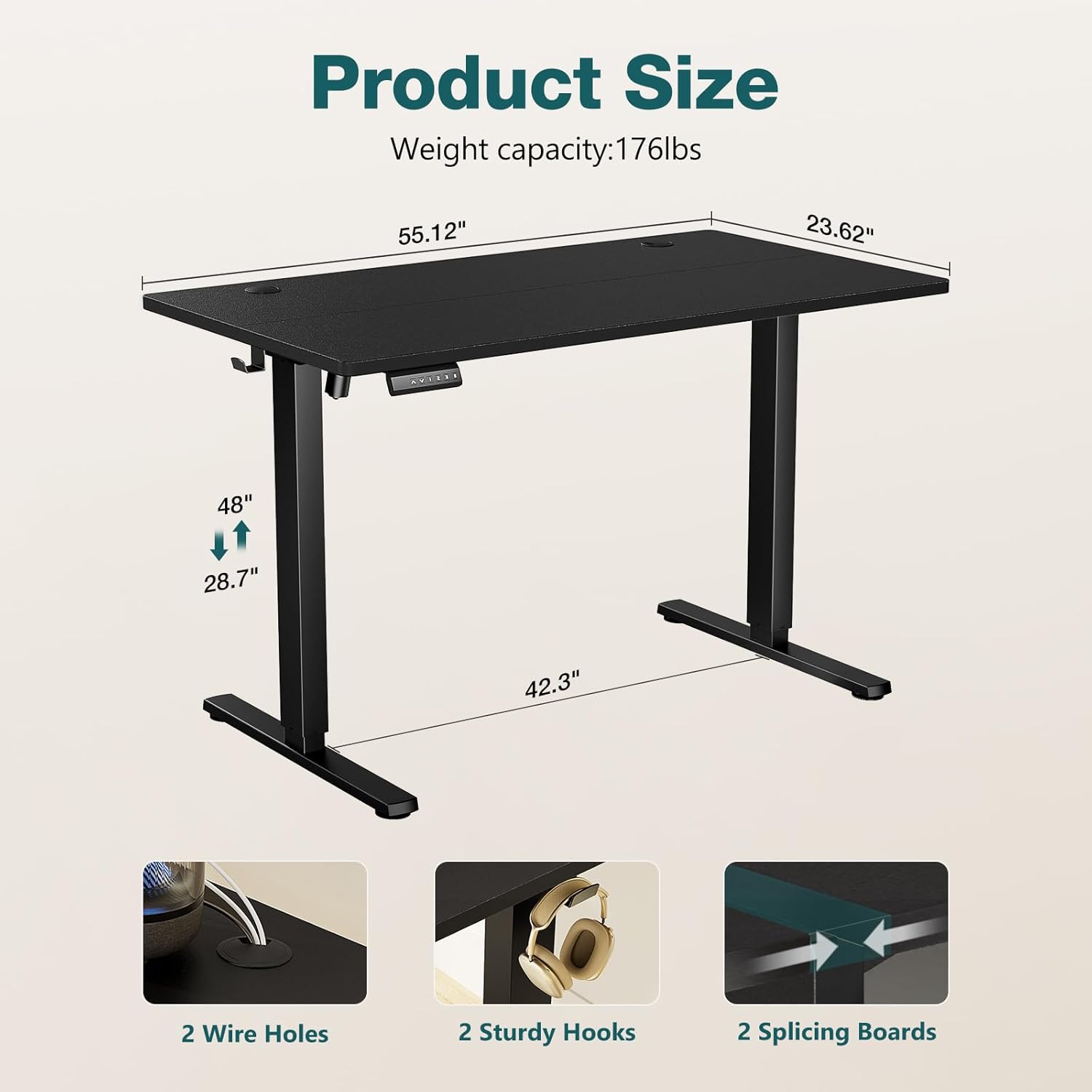 โต๊ะทำงานปรับระดับความสูงอัตโน - Standing Desk Electric บทวิจารณ์และราคา