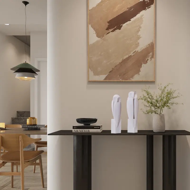 ตุ๊กตาตกแต่ง patung pajangan น - Home Office With Bookshelves บทวิจารณ์และราคา