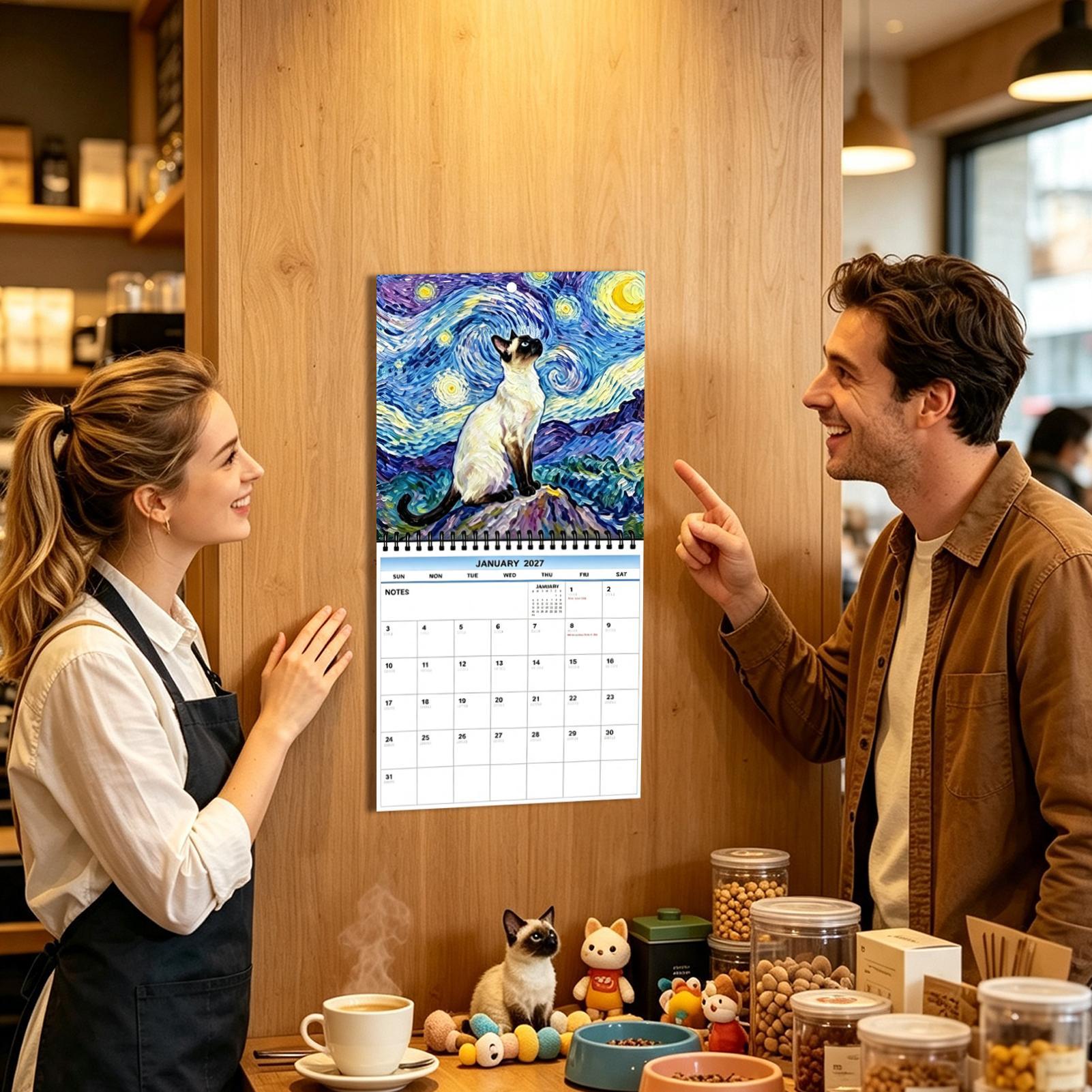 ปฏิทินติดผนังปี 2027 ธีมแมวแสง - Home Office Wallpaper บทวิจารณ์และราคา